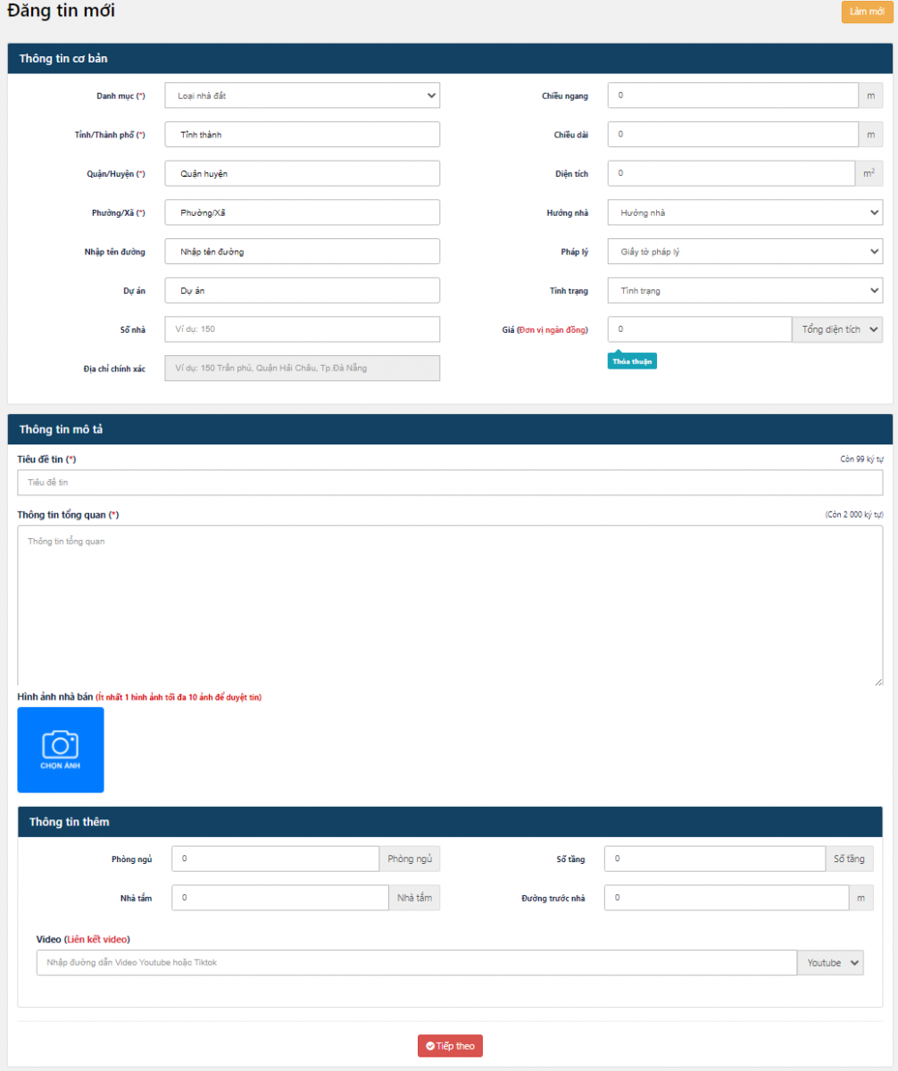 đăng tin bán nhà tại IMUABANBDS