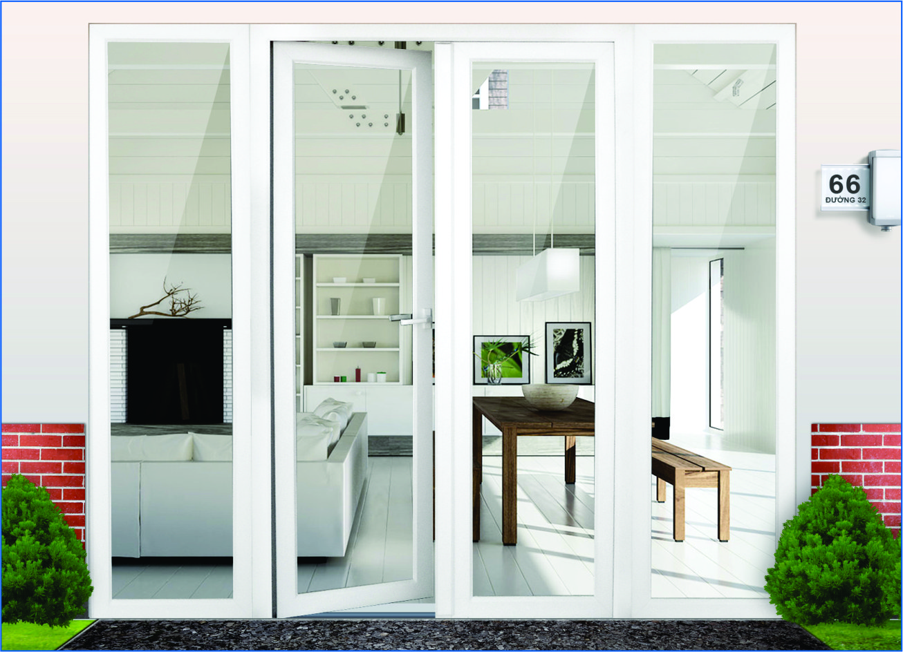 Thiết kế cửa chính nhà ở